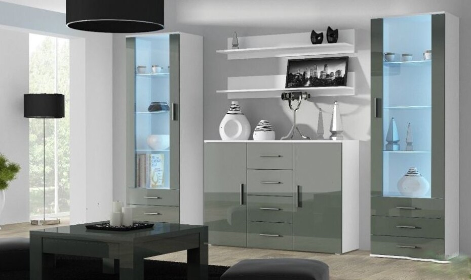 Artcam Obývací stěna SOHO 3 Barva: Bílá/bílý lesk - main (3)