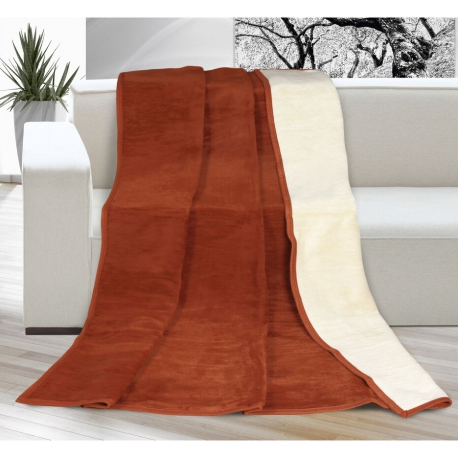 Bellatex Deka XXL / Přehoz na postel Kira terrakota, 200 x 230 cm, 200 x 230 cm - main (0)