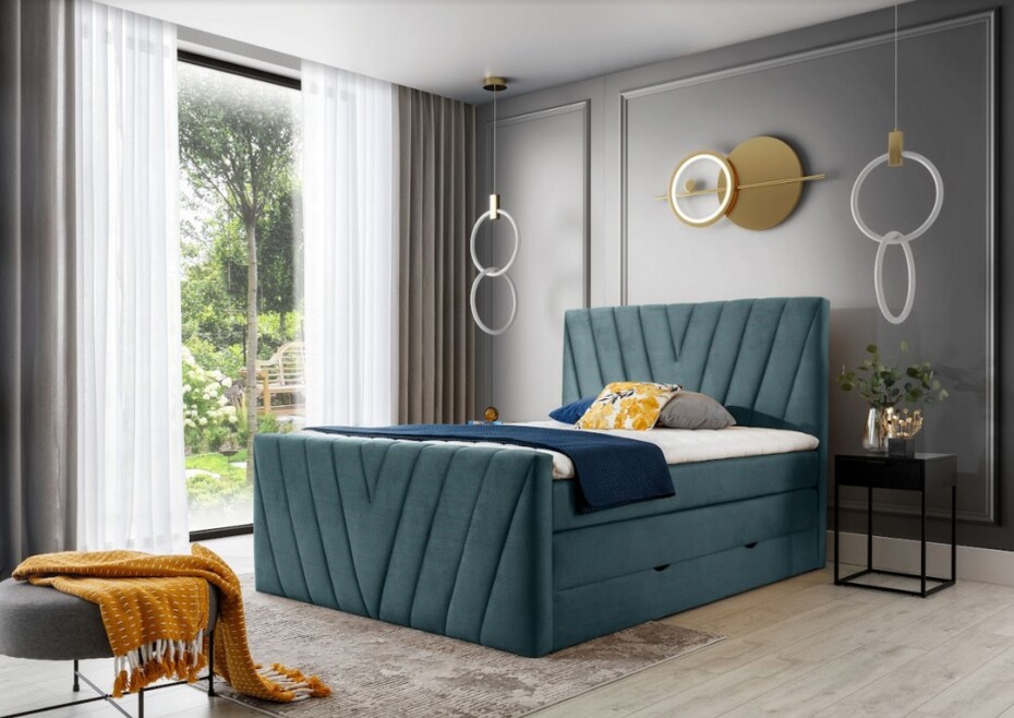 Artelta Manželská postel CANDICE Boxspring | 180 x 200 cm Barva: Lukso 35 - main (7)