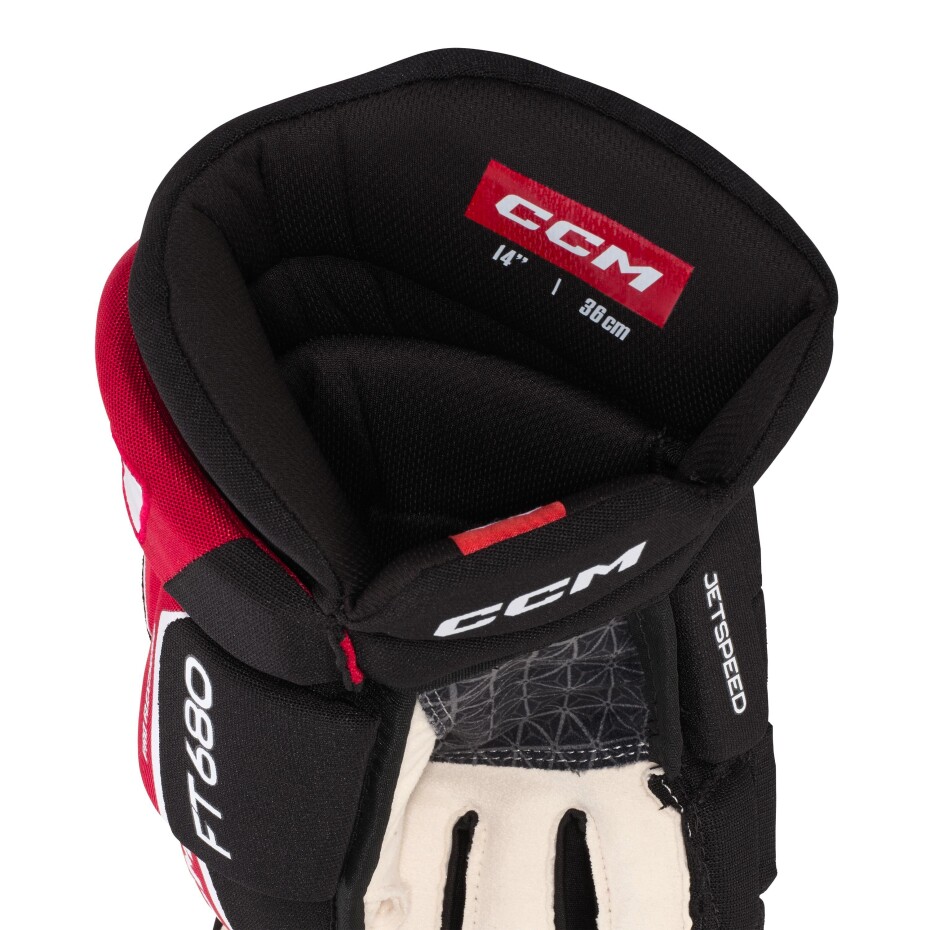Hokejové rukavice CCM JetSpeed FT680 Black/Red/White Senior 14 palců - main (3)