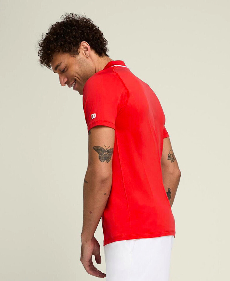 Pánské tričko Wilson  M Team Seamless Polo 2.0 Infrared S - main (5)