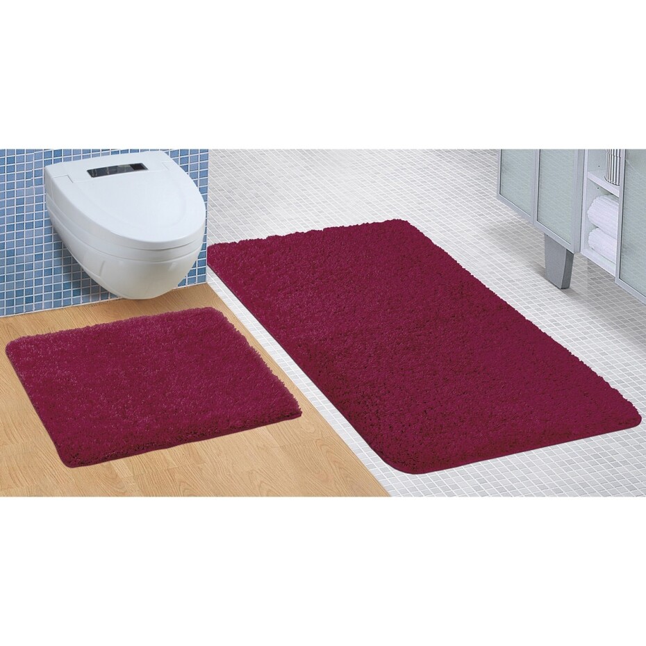Bellatex Sada koupelnových předložek Micro bordó, 60 x 100 cm, 60 x 50 cm - main (0)
