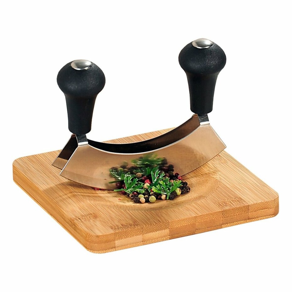 Kesper 50646 Prkénko na bylinky s krájecím nožem, 16 x 16 x 1,8 cm - main (0)