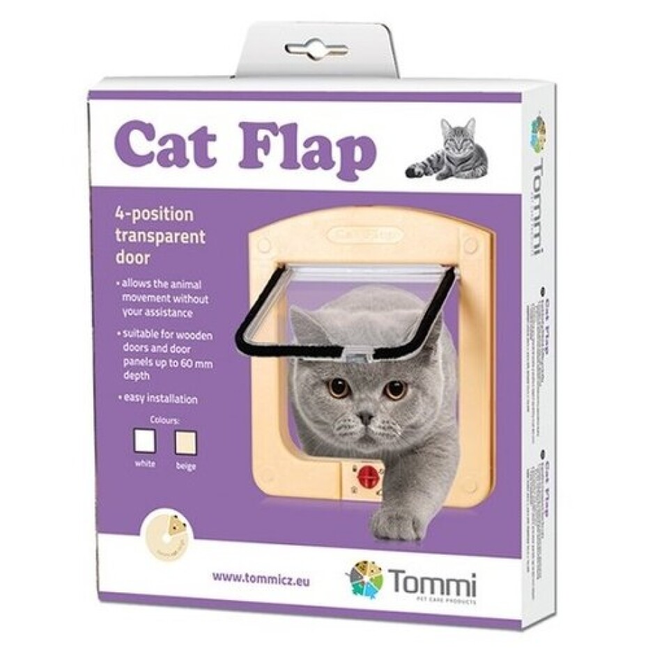 Cat Flap dvířka pro kočky písková - main (1)