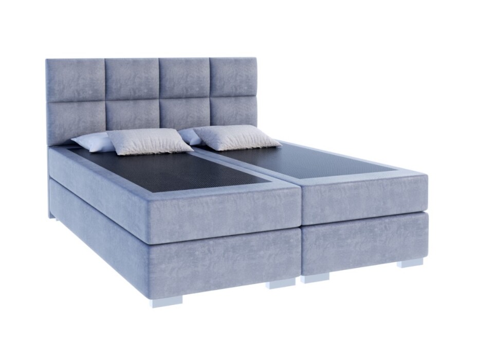 FDM Manželská postel PORTLAND Boxspring | šedá 160 x 200 cm - main (4)