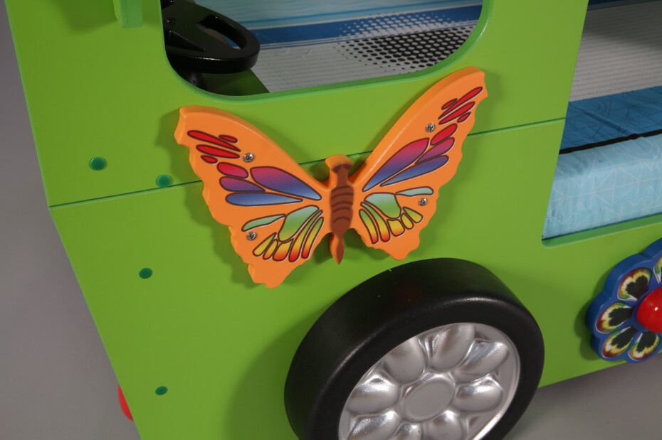 Artplast Dětská patrová postel HAPPY BUS | zelený 90 x 190 cm - main (12)