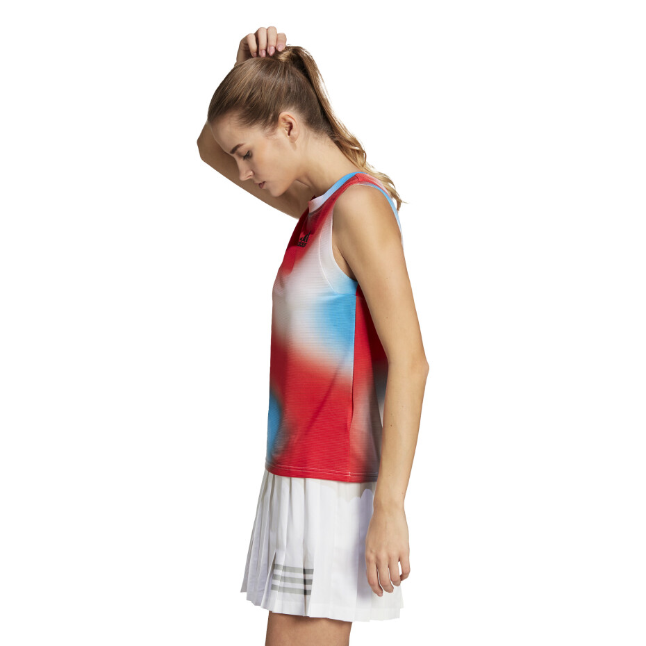 Dámské tílko adidas  Melbourne Printed Match Tank White/Red/Blue M - main (2)