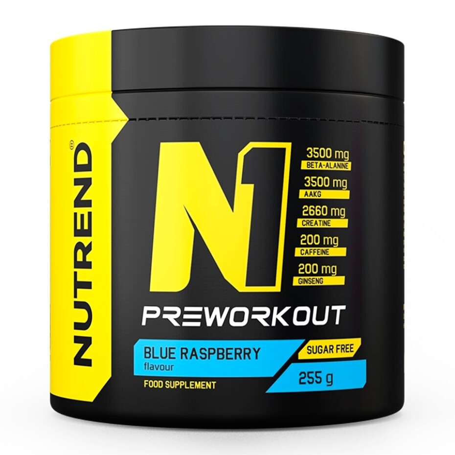 Nutrend N1 Pre-Workout 255 g modrá malina - main (1)