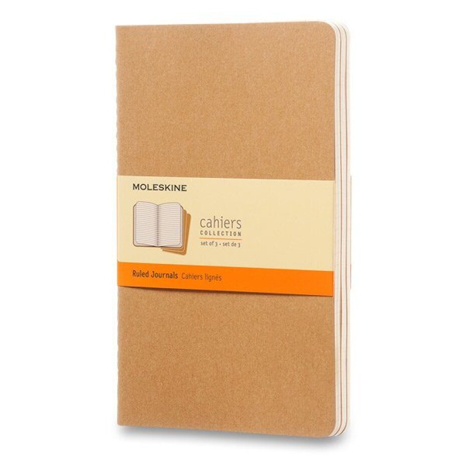 Sešity Moleskine Cahier VÝBĚR BAREV, 3KS - měkké desky - L, linkovaný 1331/22372 - Sešity Moleskine Cahier karton - main (0)