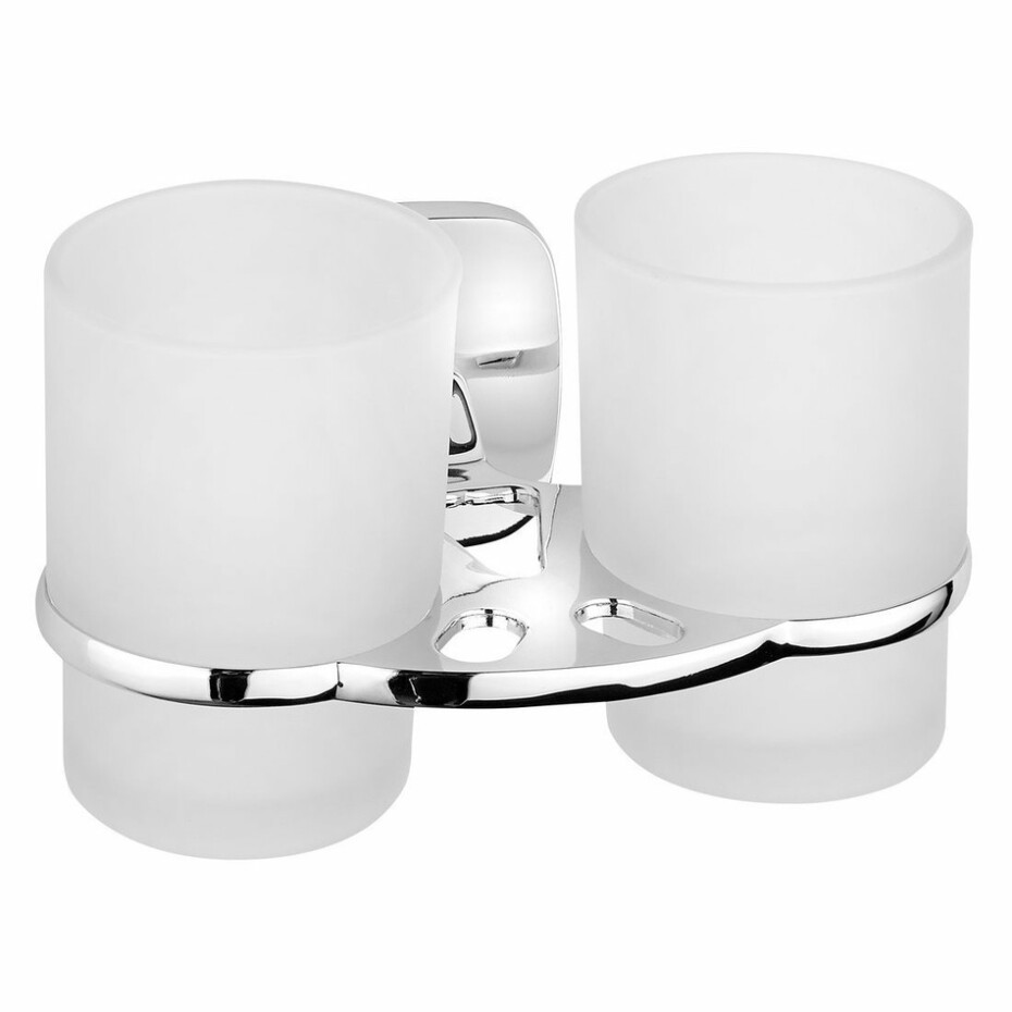 AQUALINE RB105 Rumba dvojitý držák skleniček, mléčné sklo  - main (0)