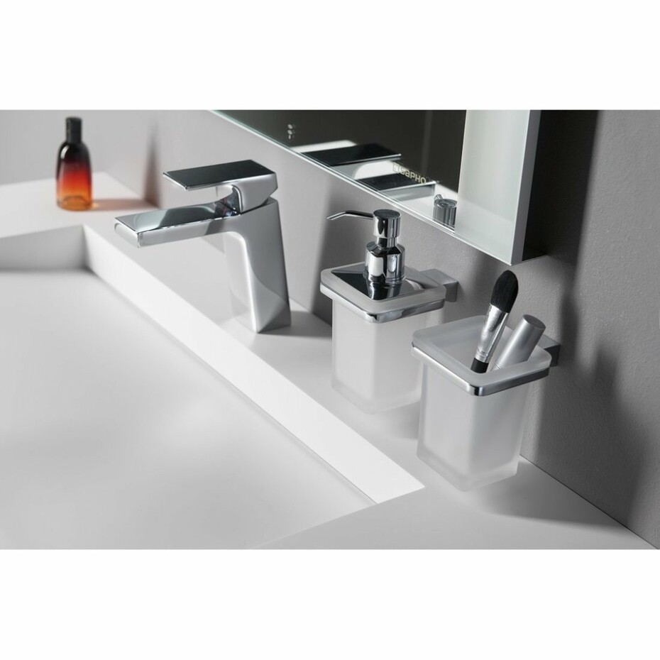GEDY 5710 Glamour sklenka, chrom/mléčné sklo - main (1)