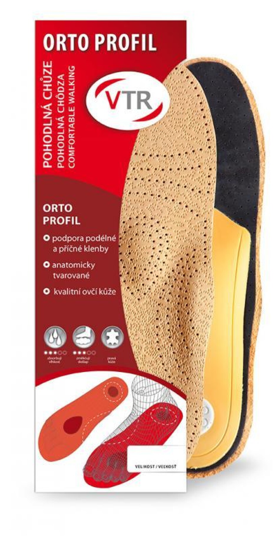 VTR Ortopedické vložky kožené Orto Profil POUZE 38 (VÝPRODEJ) - main (0)