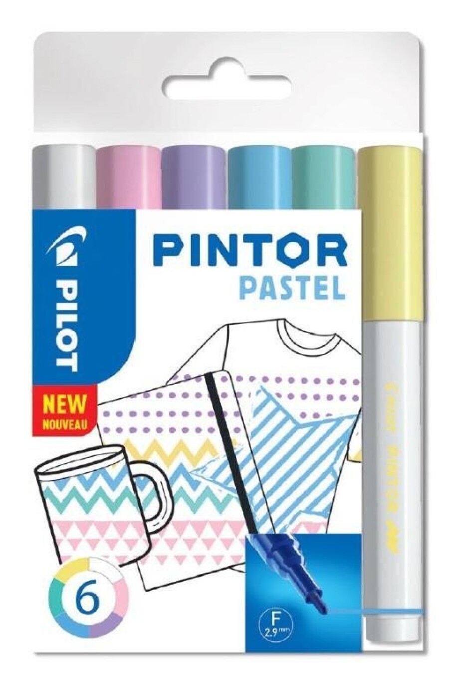PILOT Pintor Fine Sada akrylových popisovačů 0,9-1,5mm - Pastel 6 ks - main (0)