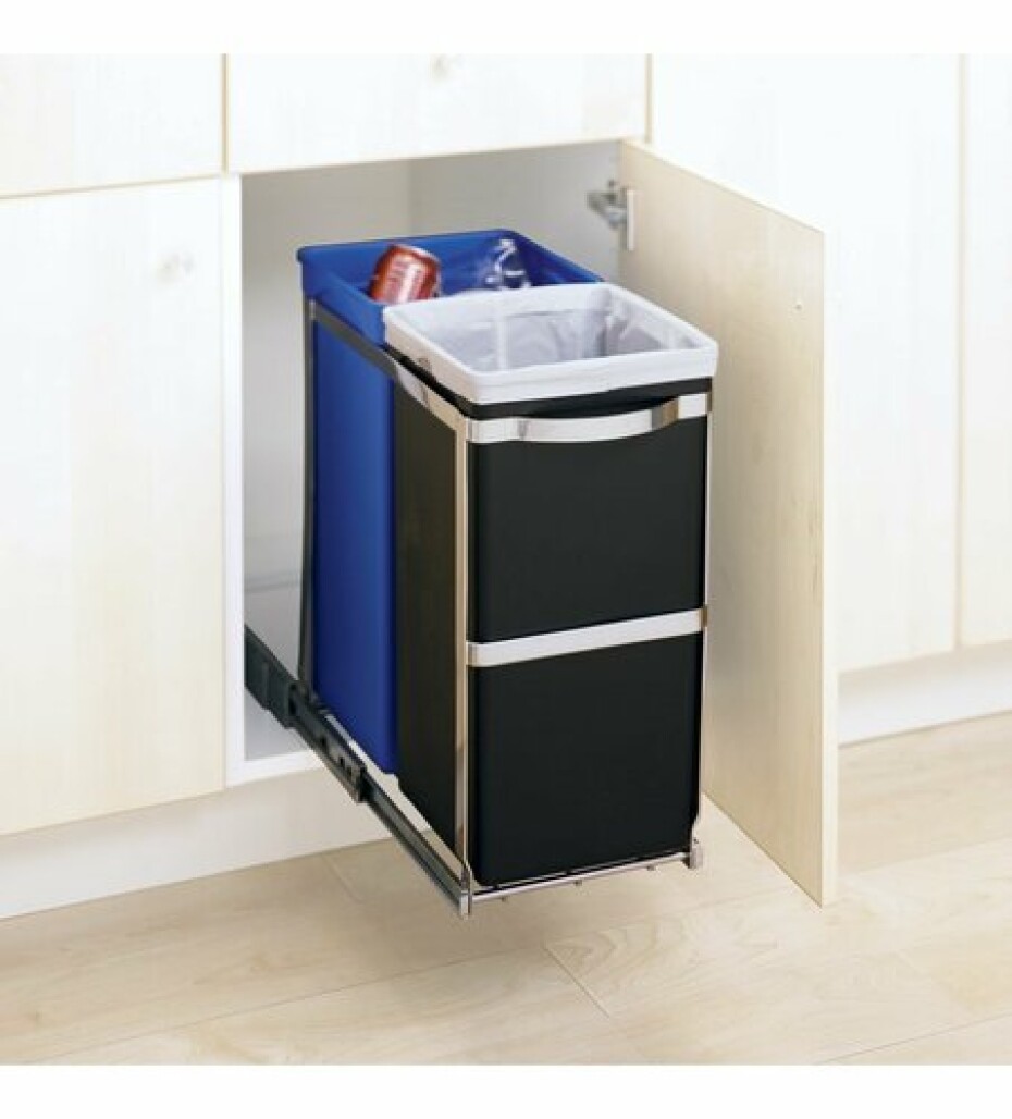 Vestavný odpadkový koš na tříděný odpad Simplehuman – 20/15 l, výsuvný, lesklá ocel /plast - main (3)