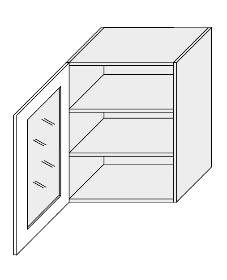ArtExt Kuchyňská skříňka horní, W2S / 60 Amaro Barva korpusu: Grey - main (1)