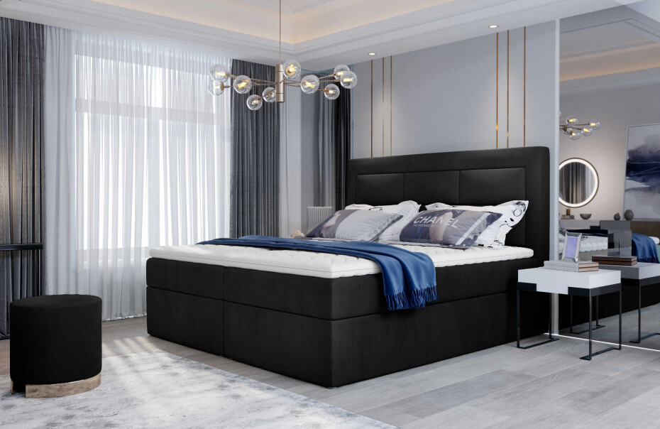 Artelta Manželská postel VIVRE Boxspring | 160 x 200 cm Barva VIVRE: Monolith 84 - main (18)