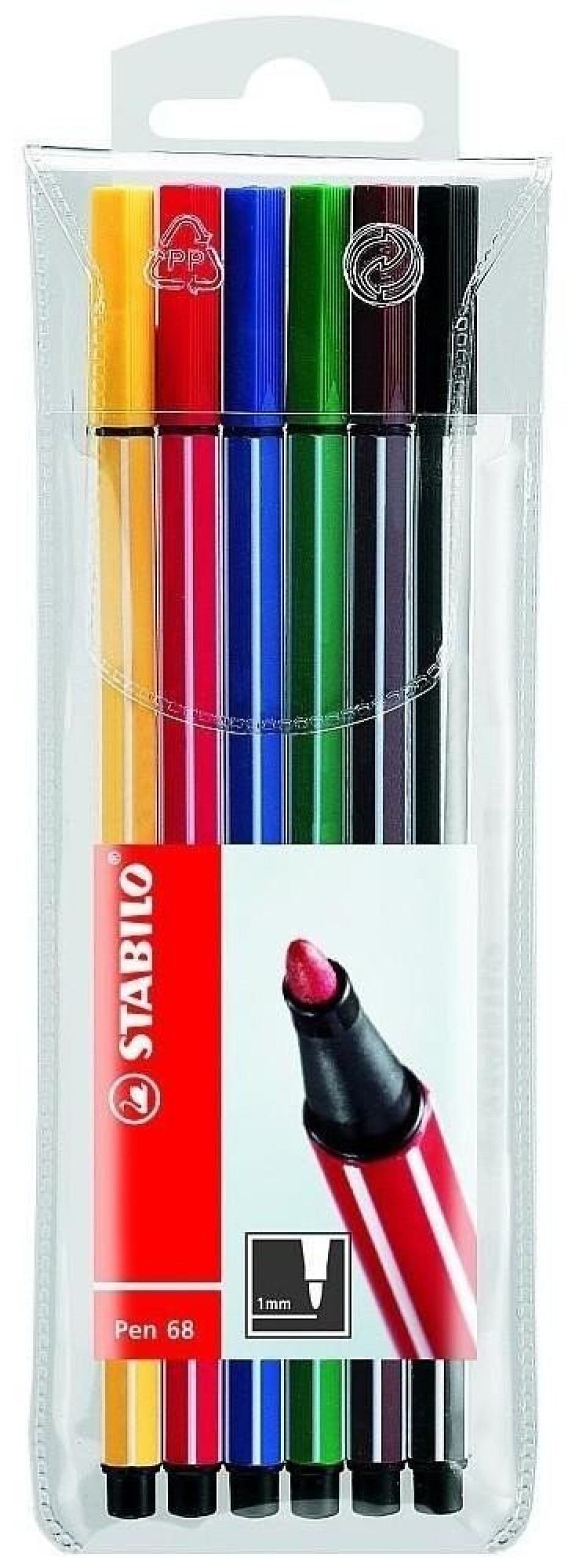 Fixa STABILO Pen 68 sada 6 ks v plastovém pouzdru - main (0)
