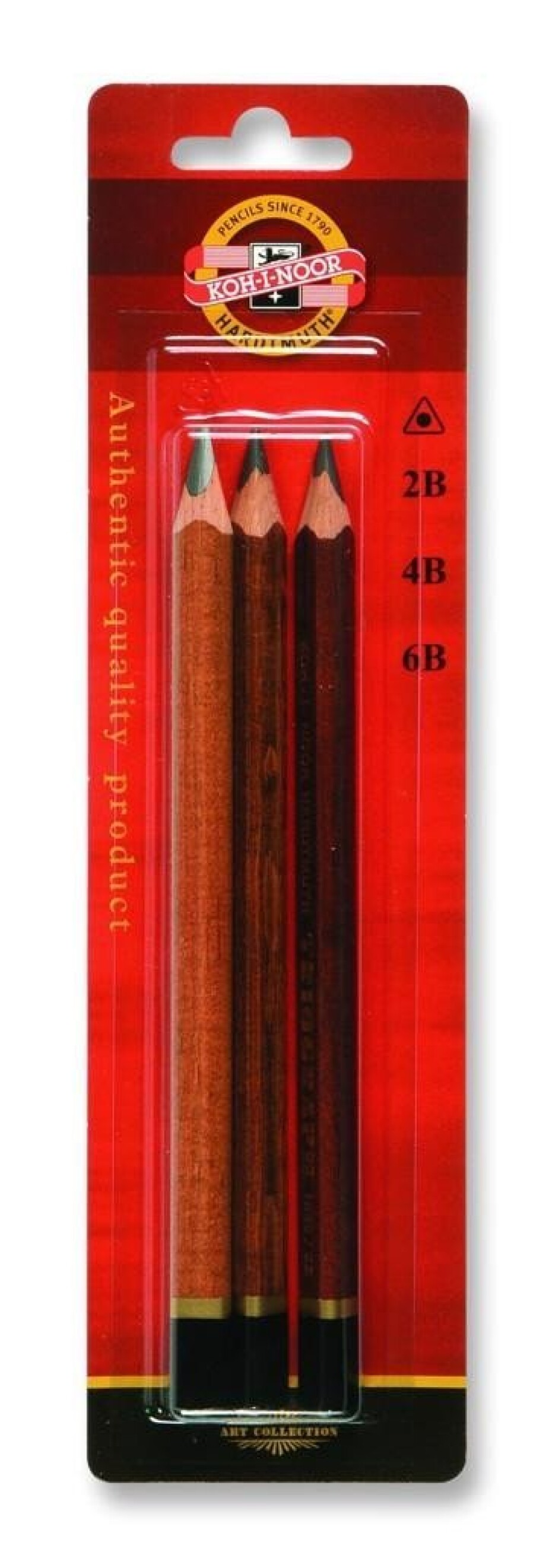 Koh-i-noor tužka trojhranná grafitová silná 2B,4B,6B set 3 ks, hnědá barva - main (0)