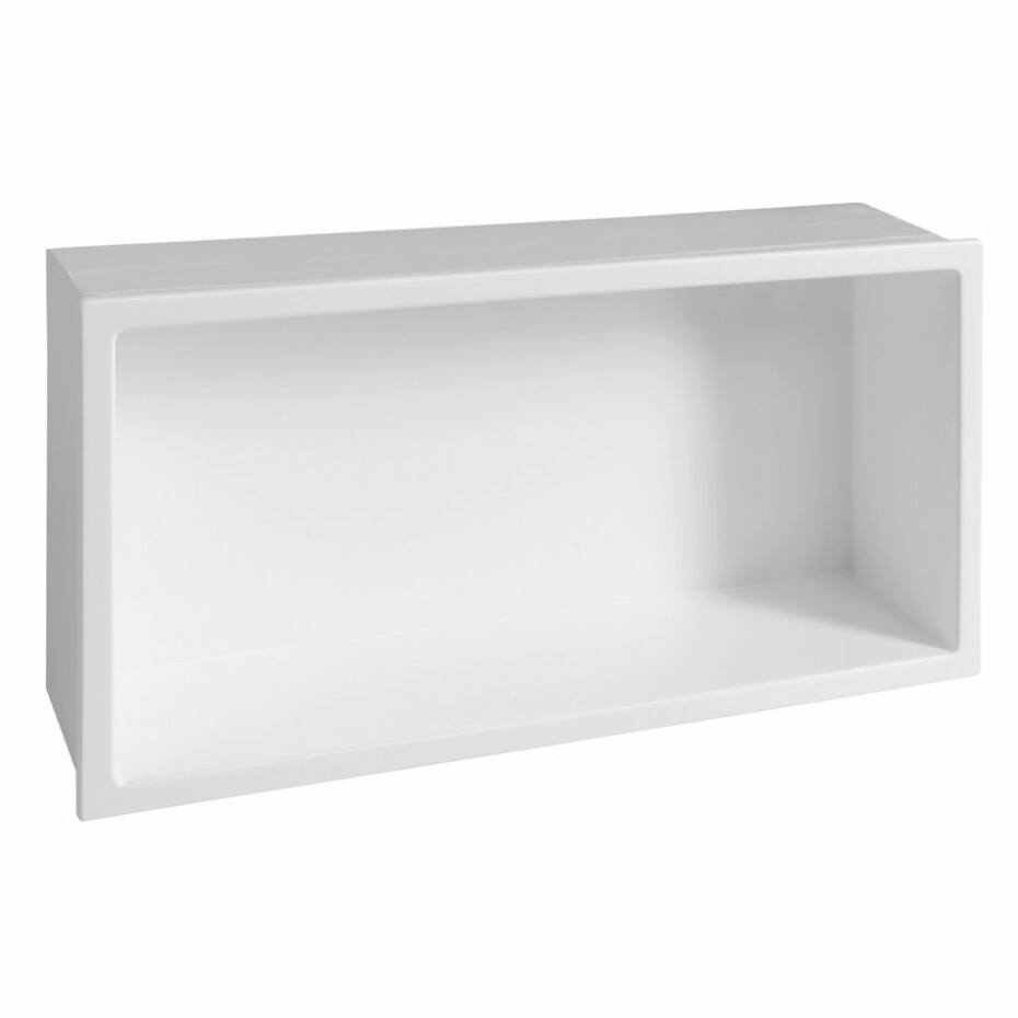 POLYSAN 1301-82 Inserta zapuštěná police do obkladu, 81 x 27  cm, litý mramor, bílá - main (5)