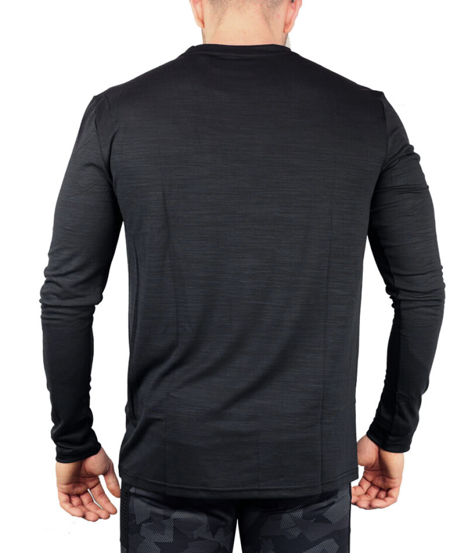 Pánské tričko Virtus  Joker Melange LS Tee Black S - main (1)