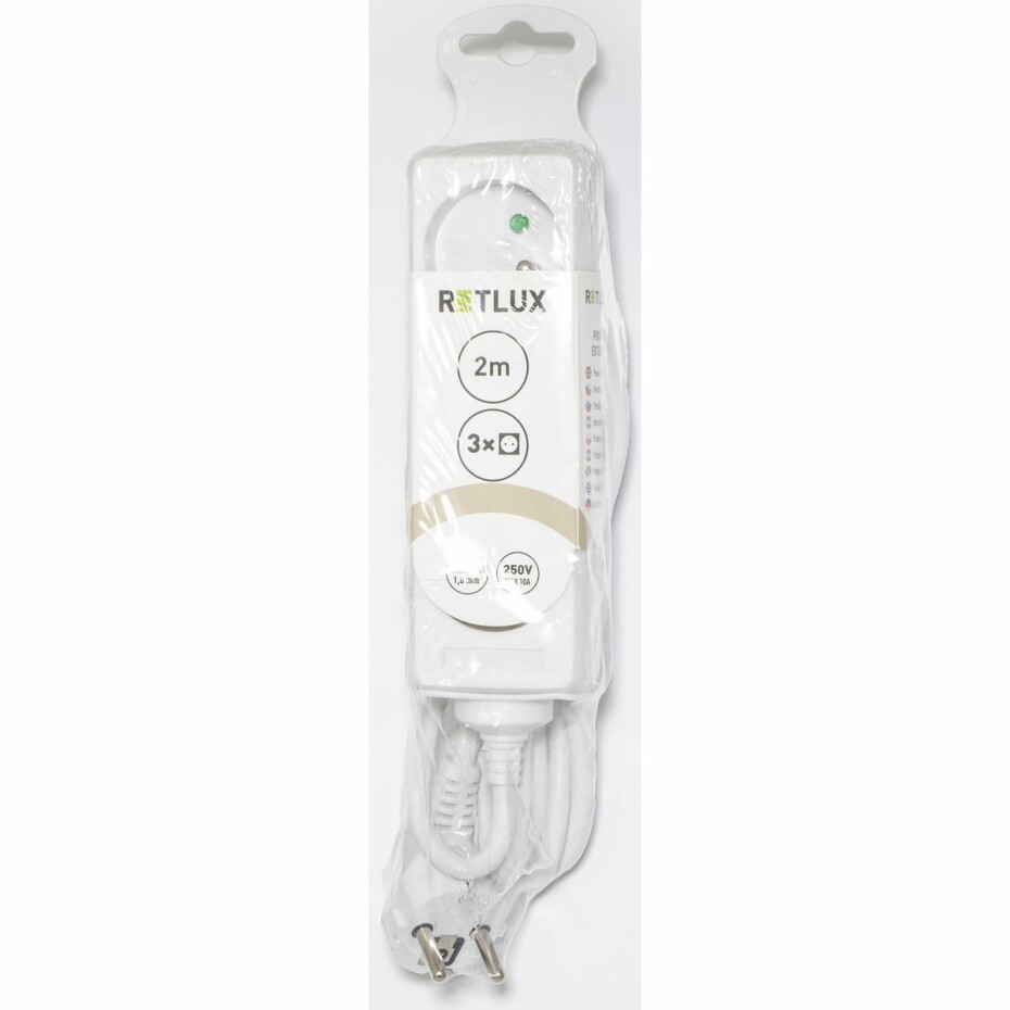 Retlux RPC 02 Prodlužovací kabel, 3 zásuvky, 2,2 m - main (1)