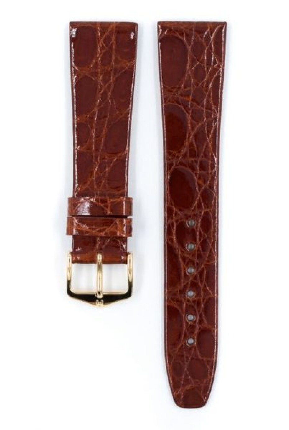 Řemínek Hirsch Prestige Crocodile - zlatohnědý - 15 mm - M – Střední délka - 14 mm - Zlatá - main (1)