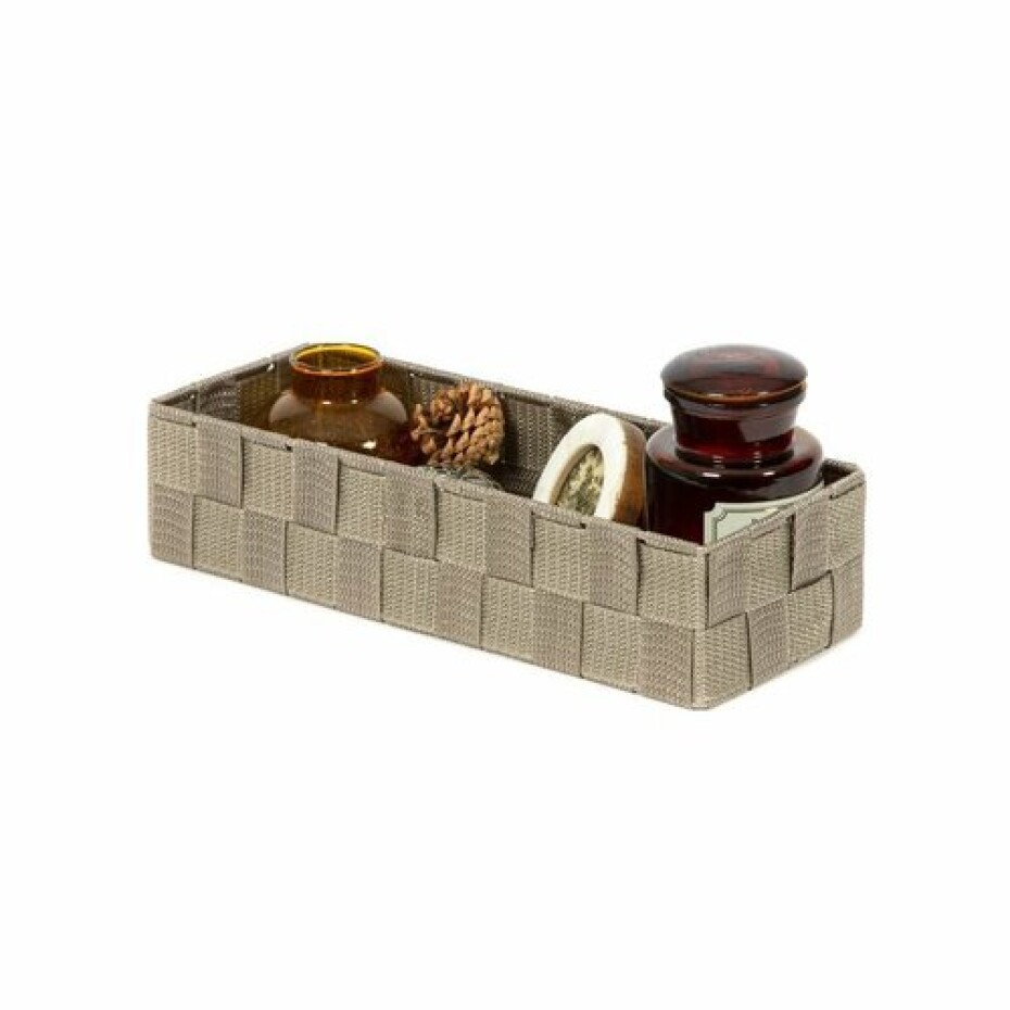 Compactor Úložný organizér do zásuvky Compactor TEX - košík L, 130 x 12 x 7 cm, Taupe (šedo-béžový), L - main (1)