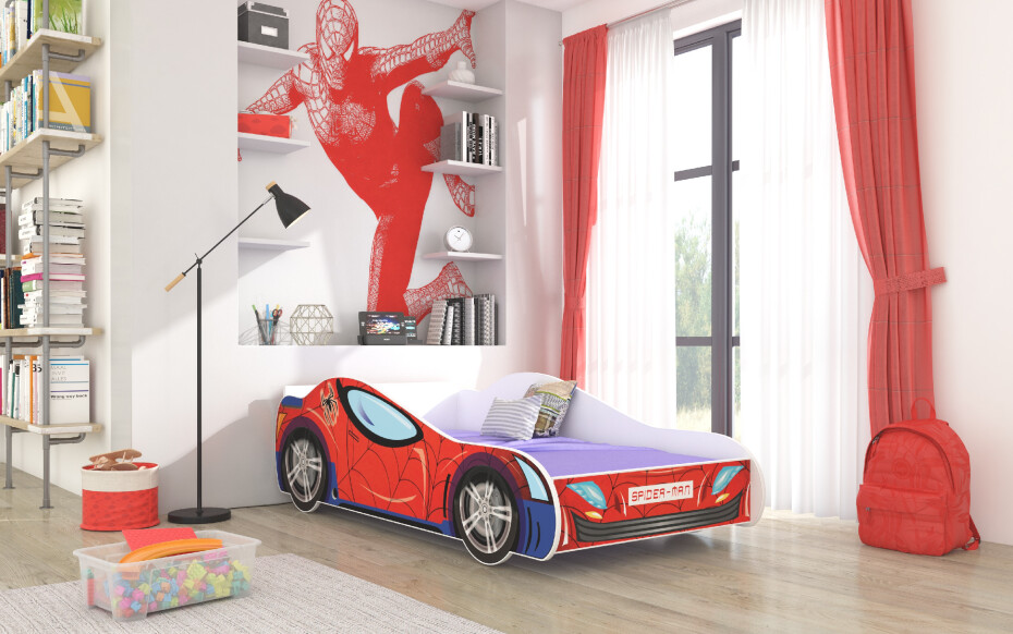 ArtAdrk Dětská auto postel SPIDER Provedení: 70 x 140 cm - main (1)