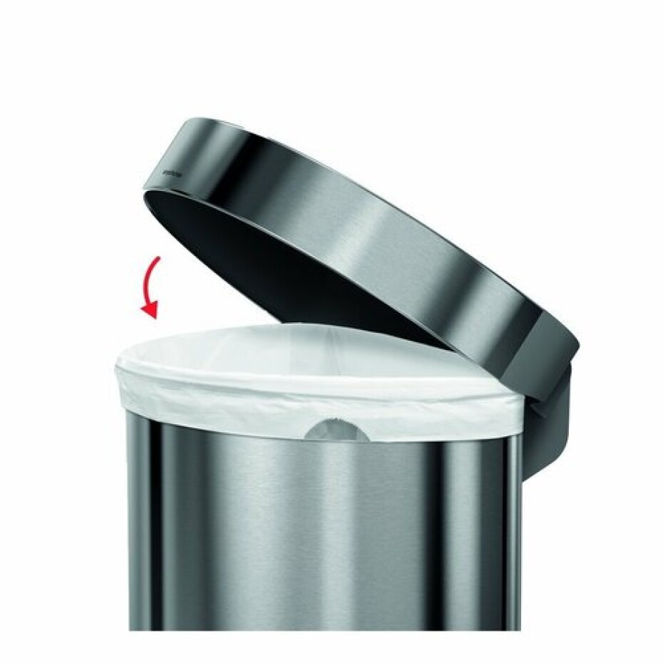 Simplehuman Pedálový odpadkový koš 45 l, matná ocel - main (2)