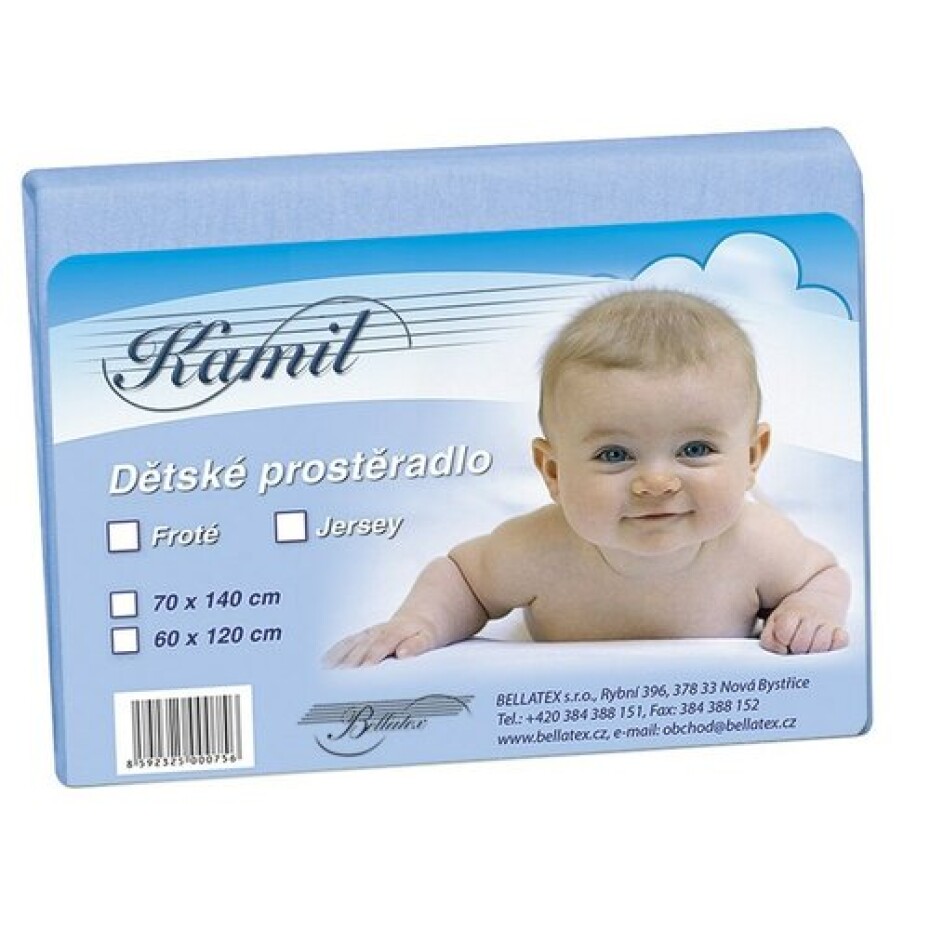Bellatex Dětské jersey prostěradlo, světle modrá, 60 x 120 cm - main (0)