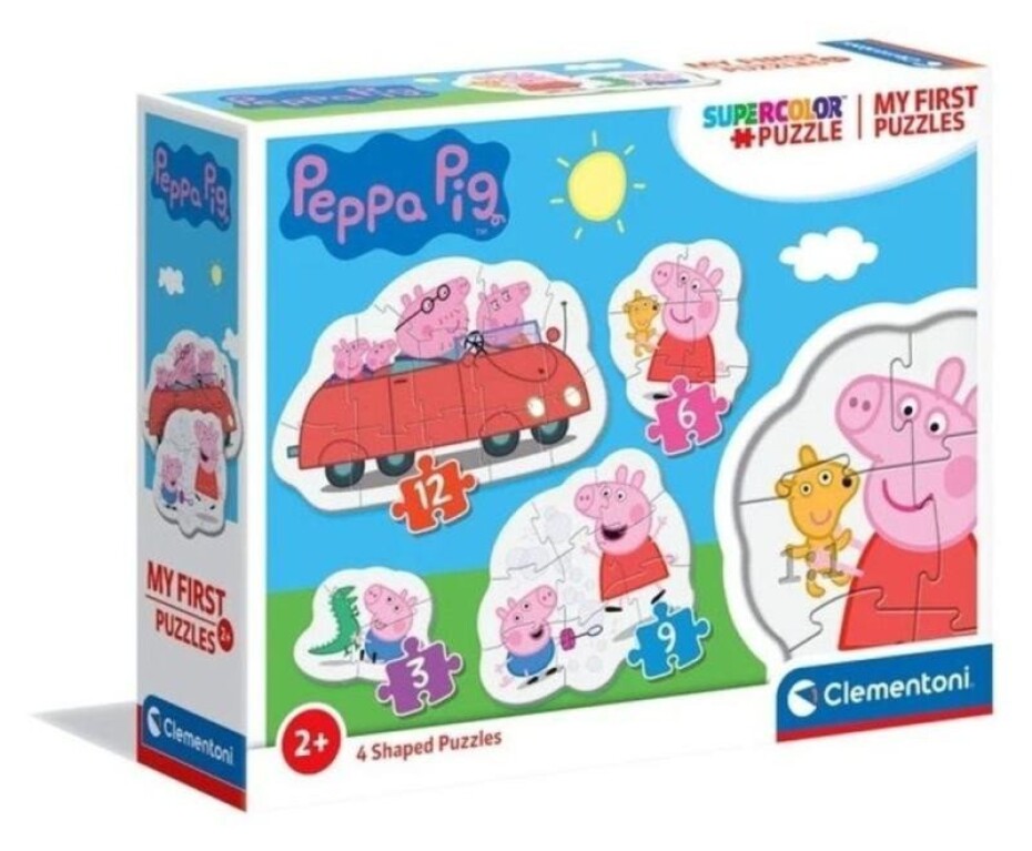 Puzzle Prasátko Peppa 4v1 (3,6,9,12 dílků) - Comansi - main (0)