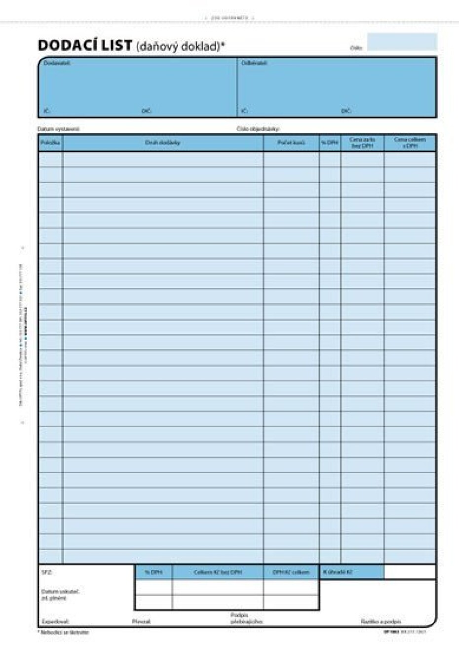 Dodací list, A4, 100 listů - main (0)