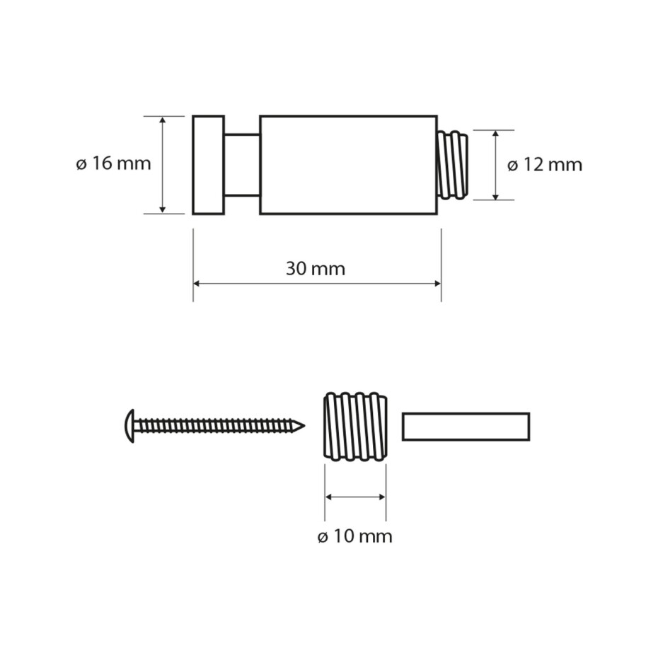 SAPHO XR212 X-Round věšáček 3 cm, stříbrná - main (2)