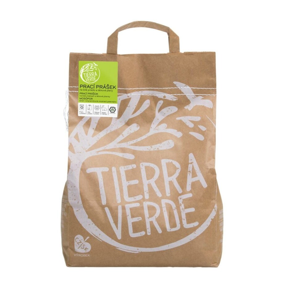 Tierra Verde Prací prášek z mýdlových ořechů na bílé prádlo a látkové pleny, 5 kg - main (0)