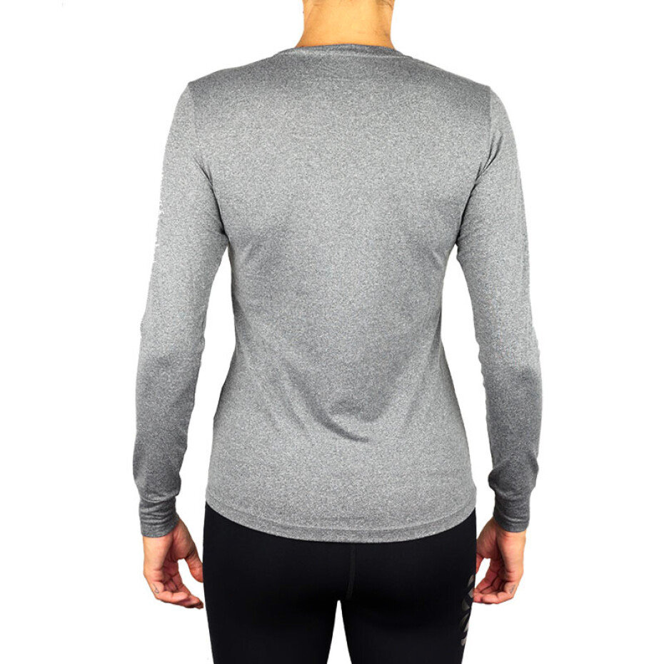 Dámské tričko Endurance  Kusina Melange Sustainable LS Tee Grey 38 - main (1)