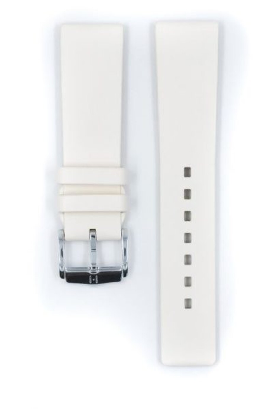 Řemínek Hirsch Pure - bílý - 18 mm - M – Střední délka - 16 mm - Stříbrná - main (1)