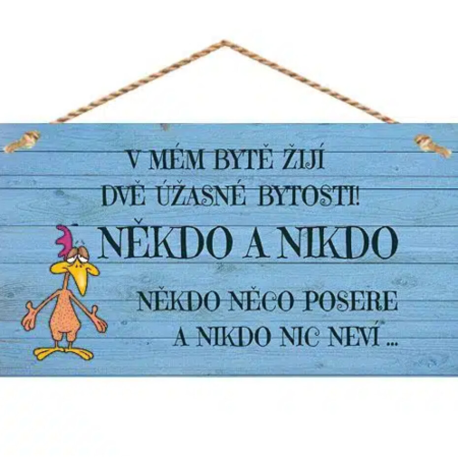 Bohemia Gifts Dekorační obrázek na zavěšení - Někdo a nikdo - main (0)