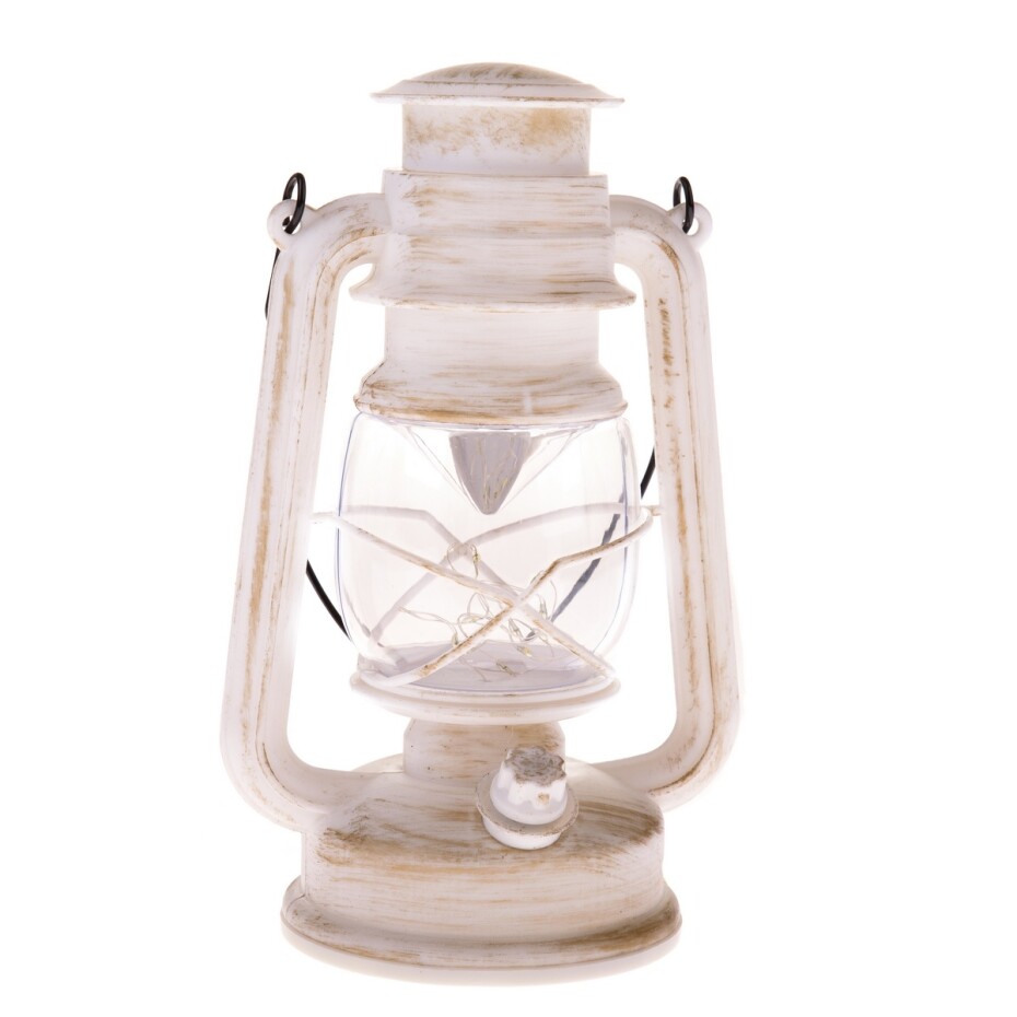 Lucerna s LED světlem Provence, 14 x 24,5 x 10,5 cm, 10 LED, teplá bílá, plast - main (0)