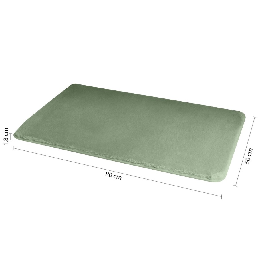 GEDY 96FY508007 Fuzzy koupelnová předložka zelená, 50 x 80 cm - main (1)