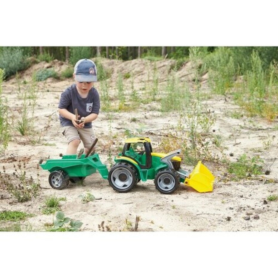 Lena Traktor se lžící 60cm a přívěsem 45cm plast v krabici - main (2)