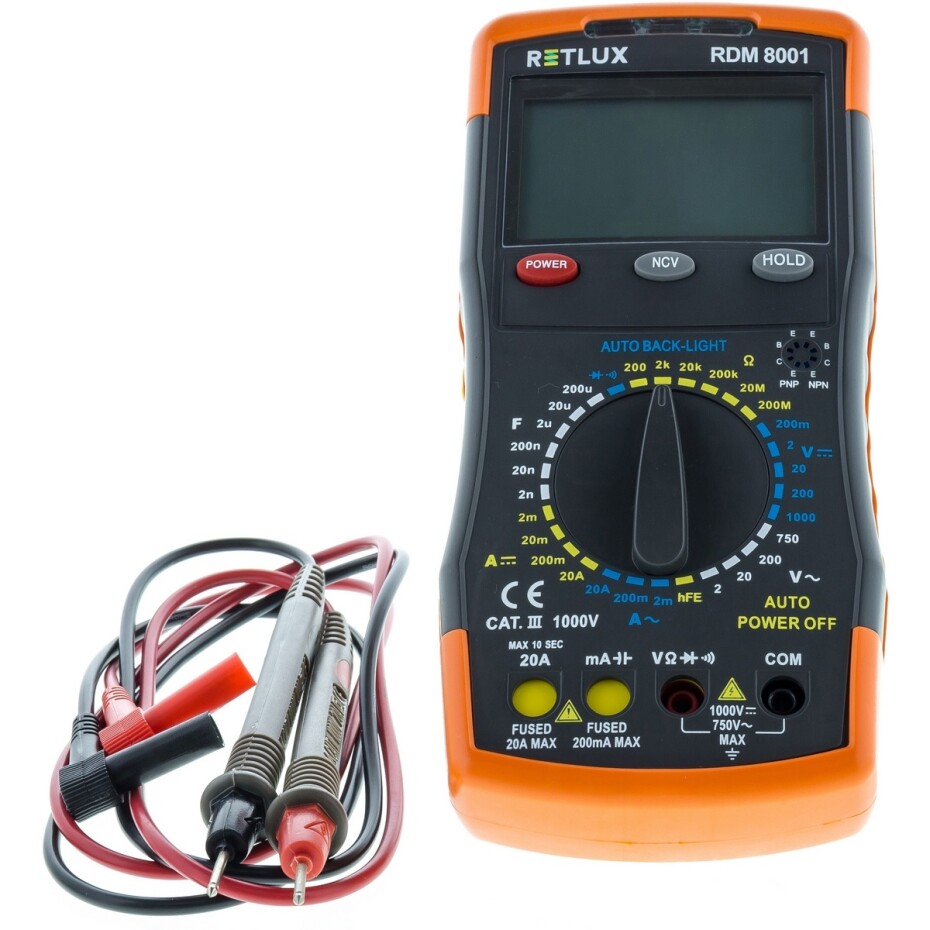 Retlux RDM 8001 Digitální multimetr s funkcí NCV a magnetem - main (1)