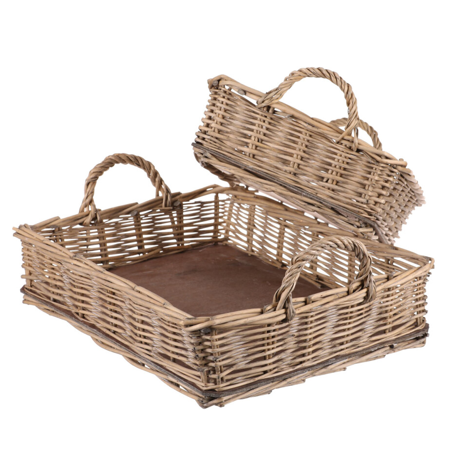 Sada proutěných táců Nature obdélník, 2 ks, 2 velikosti, 51 x 11 x 39 cm - main (4)
