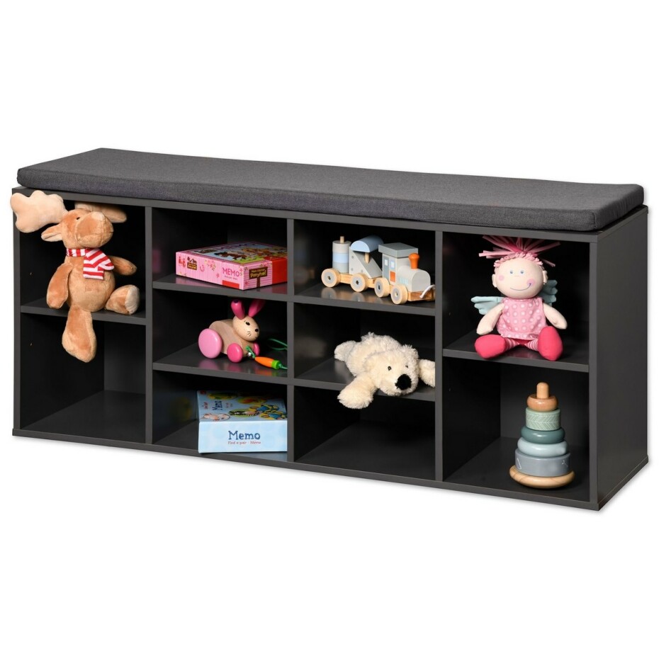 Kesper 15923 Botník s podsedákem, šedá, 103,5 x 48 x 29,5 cm - main (0)