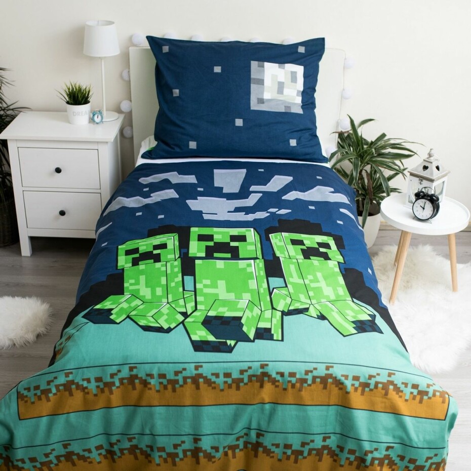 Jerry Fabrics Bavlněné povlečení Minecraft Sssleep Tight, 140 x 200 cm, 70 x 90 cm - main (1)