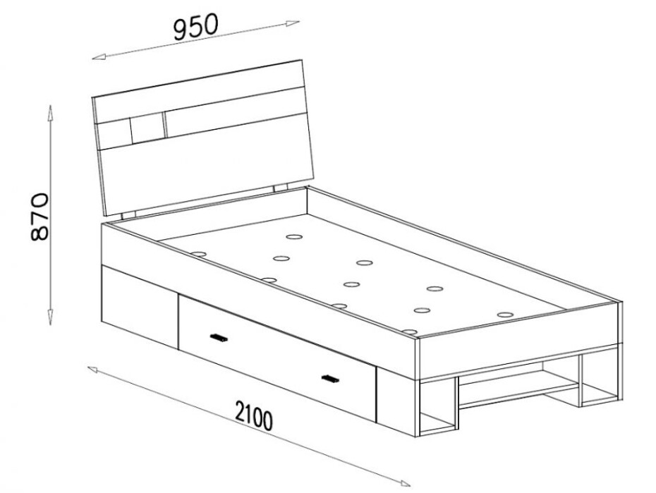 Meblar Dětská postel NEXT NX19 L/P | 90 x 200 cm Barva: Fialová - main (2)