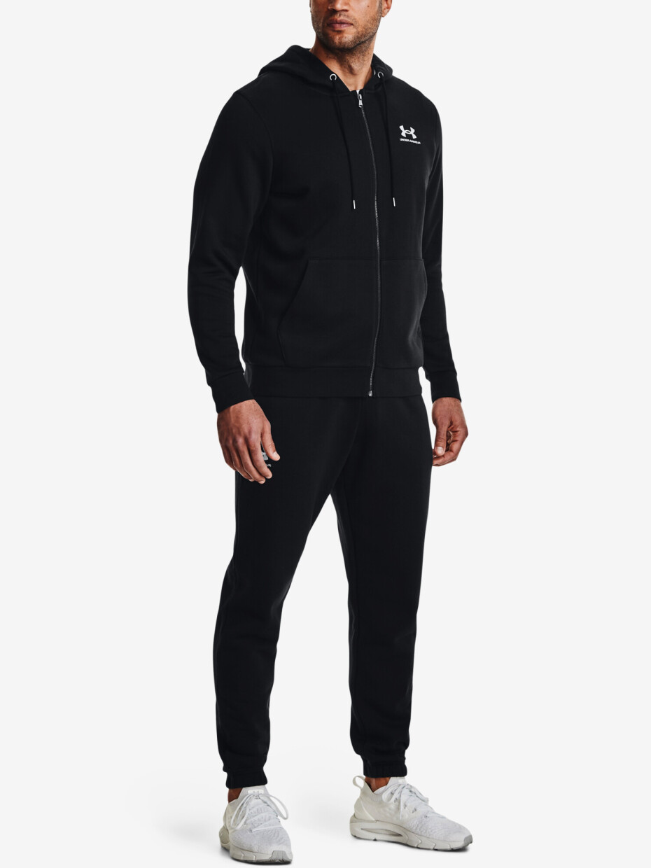 Pánská mikina Under Armour  Essential Fleece FZ Hood-BLK XL - main (1)