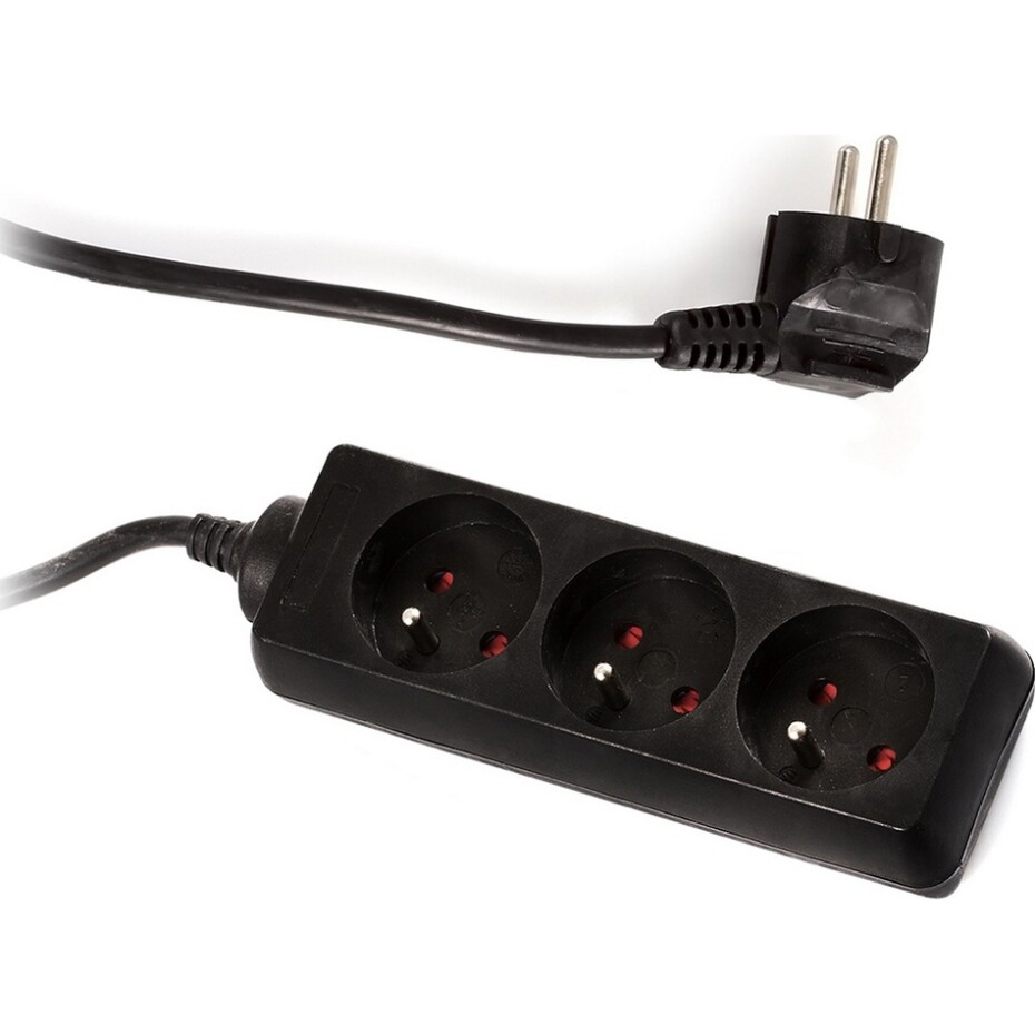 Retlux RPC 01B Prodlužovací kabel černá, 3 zásuvky, 1,5 m - main (0)