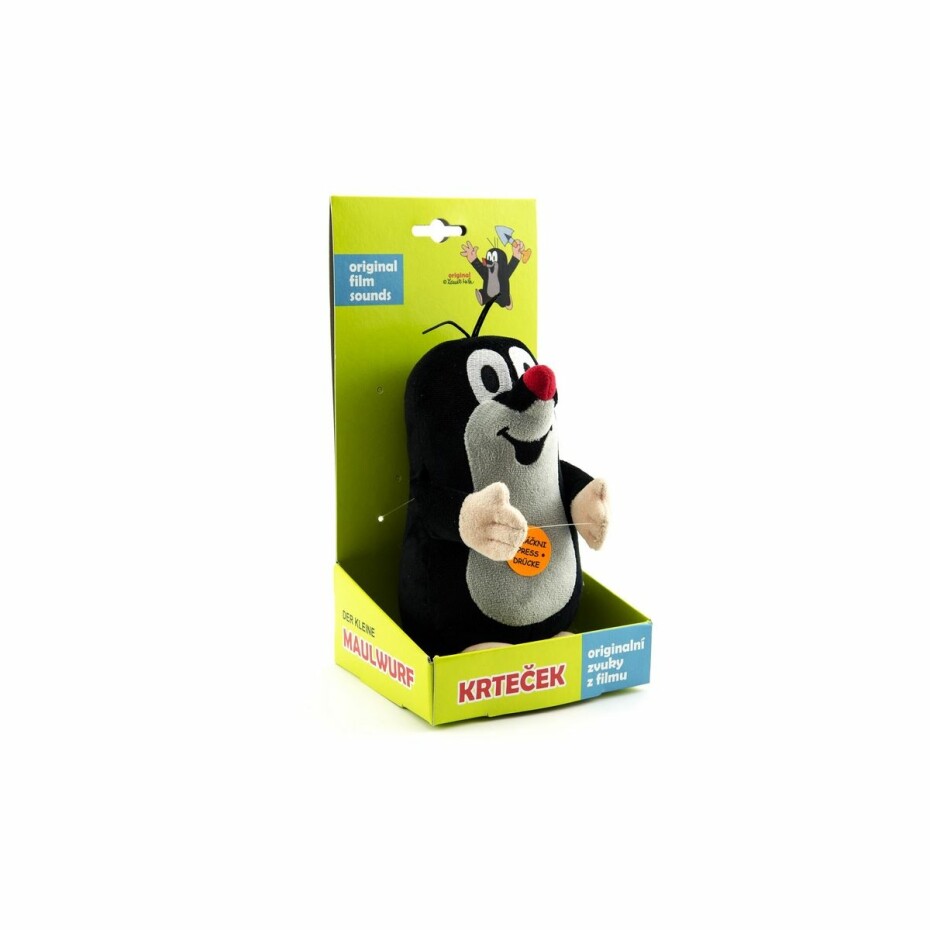 Krteček mluvící plyš 16cm na baterie se zvukem v krabičce - main (1)