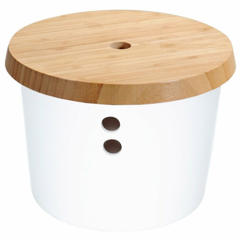 Kesper 32622 Skladovací dóza plast/bambus, bílá, pr. 21 cm - main (0)