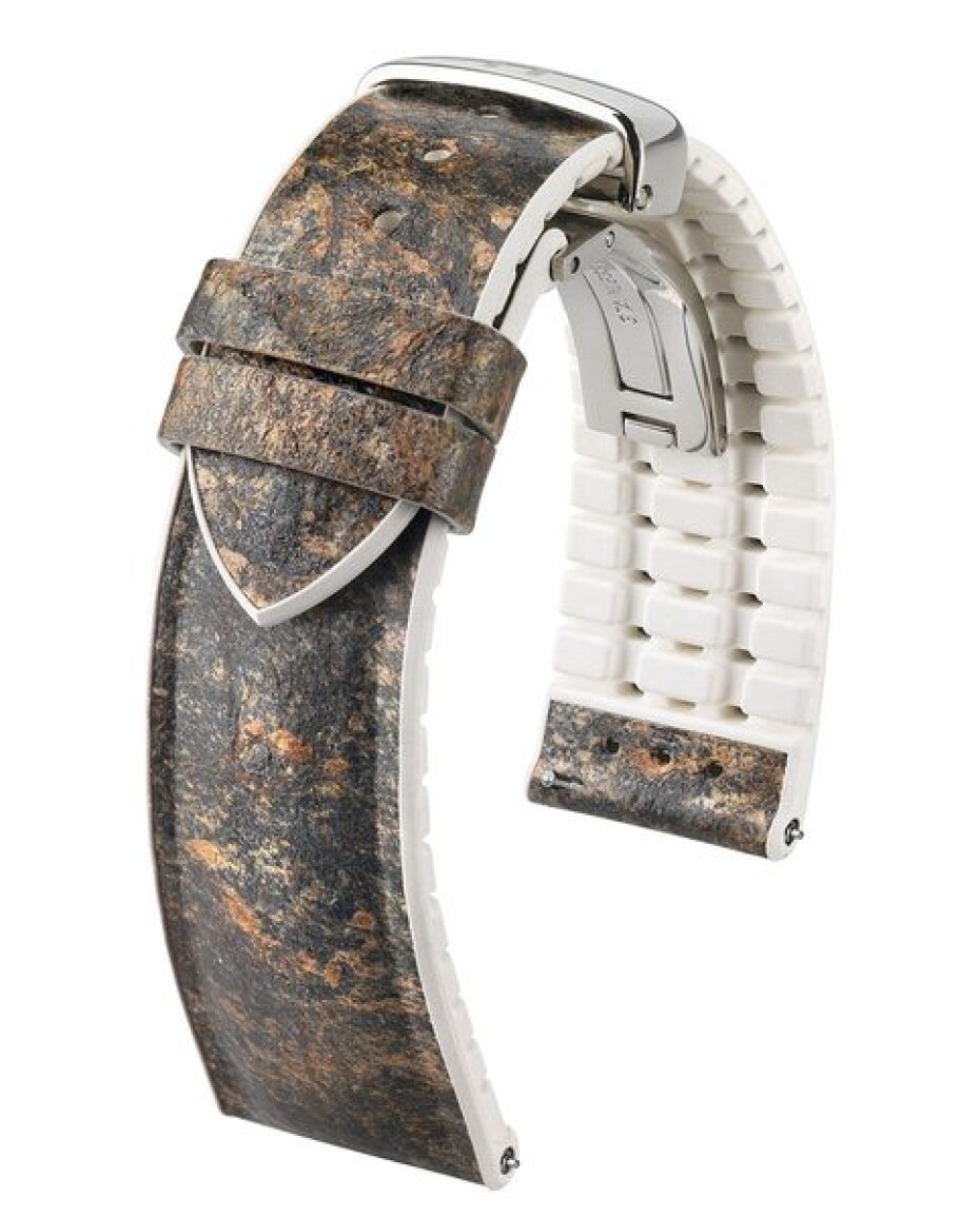 Řemínek Hirsch Stone - šedý - 18 mm - M – Střední délka - 16 mm - Stříbrná - main (0)